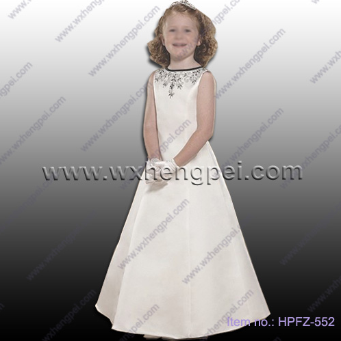  New style chic embroidered flower girl dress