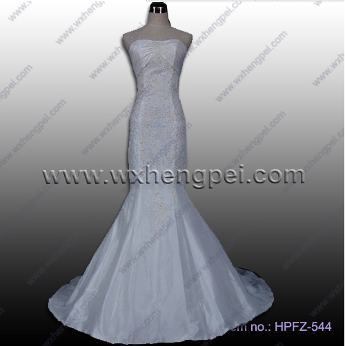 Delicate bodice ball gown wedding dresses/Evening dress