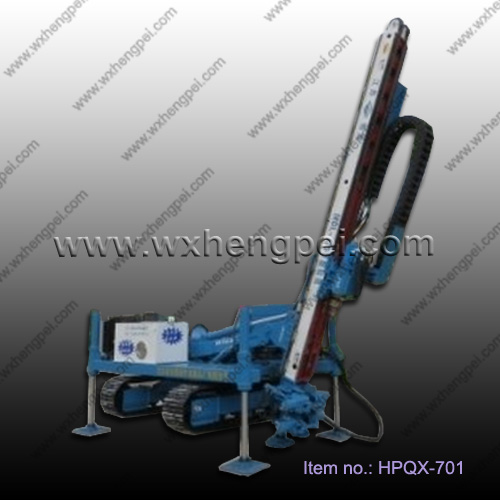 Geological anchor drilling rig for deep basement foundation 