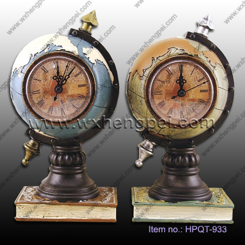 Retro globe decoration/ clock ornaments/Globe money box