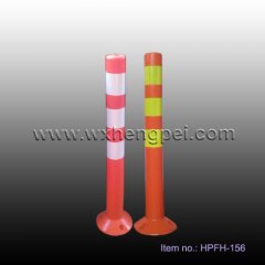 PVC warning column with reflective tape yellow/ silver  (HPFH