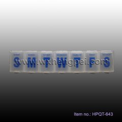 7-day plastic mini pill box  (HPQT-643)