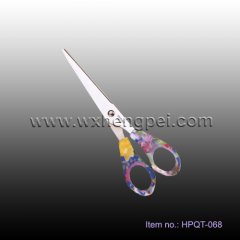 plastic scissors with colorful handle (HPQT-068)
