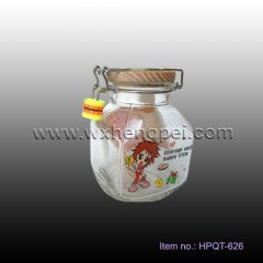 glass money box with lock (HPQT-626)
