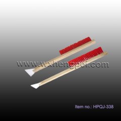 wooden snow brush/extender snow brush with ice scraper/car sn
