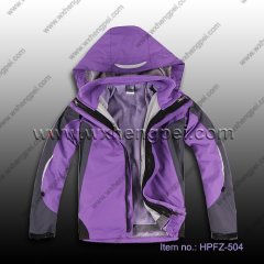 2012 new design women outdoor jacket (HPFZ-504)