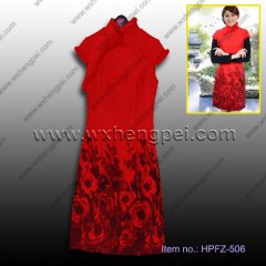red winter cheongsam (HPFZ-506)