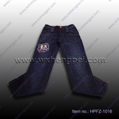 moustache effect girls jeans (HPFZ-1016)
