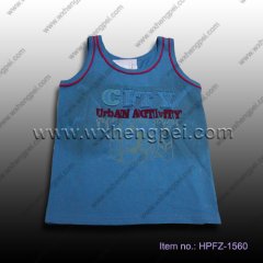 navy blue sleeveless t-shirt (HPFZ-1560)