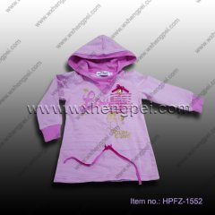 pink stripe girls pullover (HPFZ-1552)