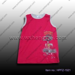 peach sleeveless t-shirt (HPFZ-1521)