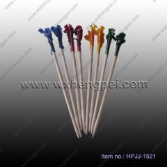 new toothpick with color paper(HPJJ-1521)