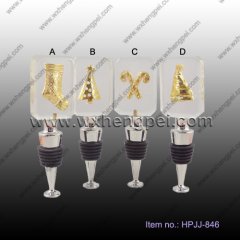 wine bottle stopple for Christmas (HPJJ-846)