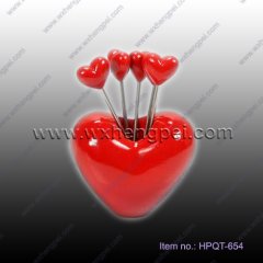 Plastic Friut Fork Cheese Fork (HPQT-654 )