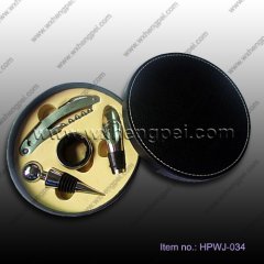 leather box wine tools set (HPWJ-034)
