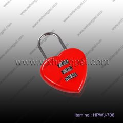 metal heart luggage lock (HPWJ-706)