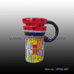 colorful ceramic travel cup (HPNS-857)