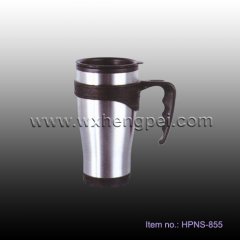 stainless steel travel mug with handle (HPNS-855)