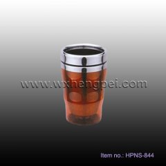 plastic & stainless steel travel mug (HPNS-844)