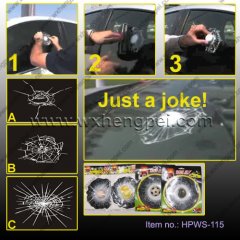 sticker-half golf ball on glass crack sticker (HPWS-115)