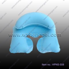 blue inflatable neck pillow set for travel (HPNS-508)