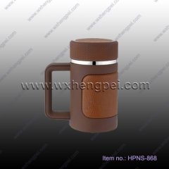 stainless steel vacuum thermos cup with handle（HPNS-868 ）