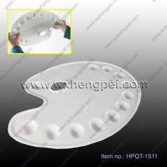 holes white color round plastic artist paint palette （HPQT-