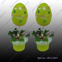 foam egg/ flowerpot egg/ easter foam egg with decoration pape