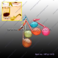 EN-71 Approved Music Note Shape Plastic Tea Strainer Tea Spoo