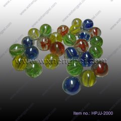 High-white transparent glass marbles inner with 8 petals（HP