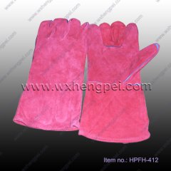 Welding Gloves made of caw split leather(HPFH-412)