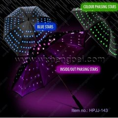 stars LED umbrella/ warning umbrella at night(HPJJ-143)