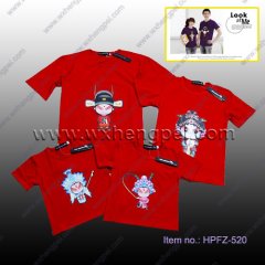 100% Cotton Parent-child T Shirt Clothes(HPFZ-520)