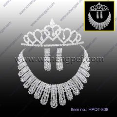 Earing + Necklace + Crown Jewelry Sets（HPQT-808）