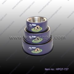 Cartoon Stainless Steel Pet Bowl (HPQT-727)