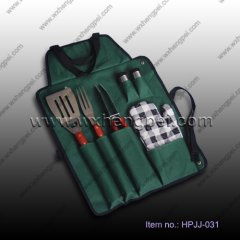 Stainless Steel BBQ Tools Set with Apron BBQ tool sets kits(H