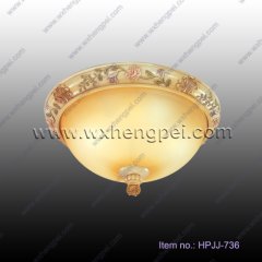 resin+glass ceiling light（ HPJJ-736）