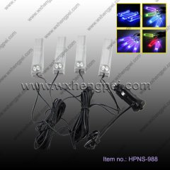 4x 3LED Car Charge 12V Glow Interior Decorative 4 in1 Atmosph