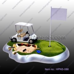 Desktop golf gift set smoking lighter/ashtray/Cigarette case（