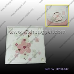 Creative exquisite glass coasters praying cherry（HPQT-847）