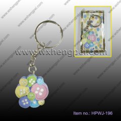 wedding gift A riot of colours buttons creative key ring(HPWJ