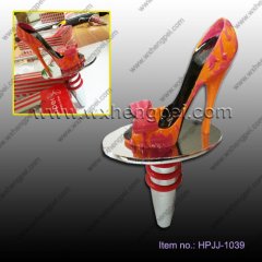 Orange and purple and big bow shoes red wine stopper(HPJJ-103