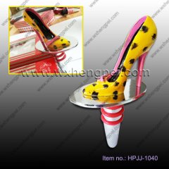 Wedding yellow and black little butterfly knot high-heeled sh